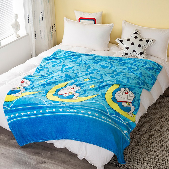 COD - HK - Selimut Karakter Bulu Halus Jumbo 150x200cm - Selimut Jumbo Doraemon Import-Doraemon Sleep