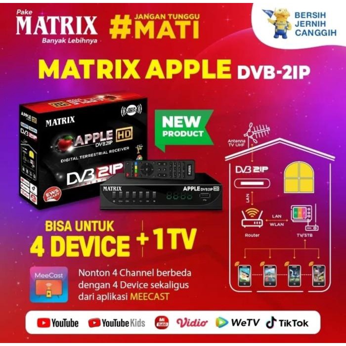 Set Top Box Matrix Apple Hitam