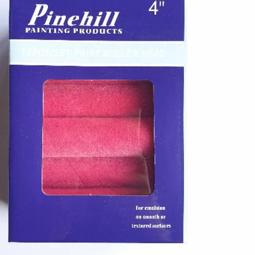 

FREE ONGKIR!(HARGA PER PAK ISI 12PCS) Bulu Kuas Roll Pinehill Wool Merah 4" / Kuas Cat Rol|SQ5