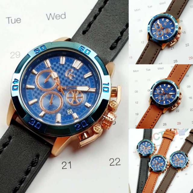 JAM TANGAN ANALOG PRIA GC Guess Collection GC1044RB CHRONOGRAPH AKTIF
