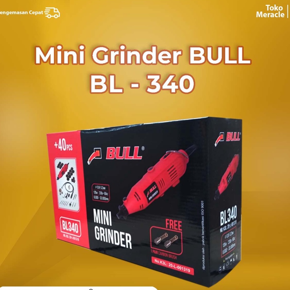 BULL Die Grinder BL340 (Mesin Gerinda Mini BL-340) Untuk kerajinan