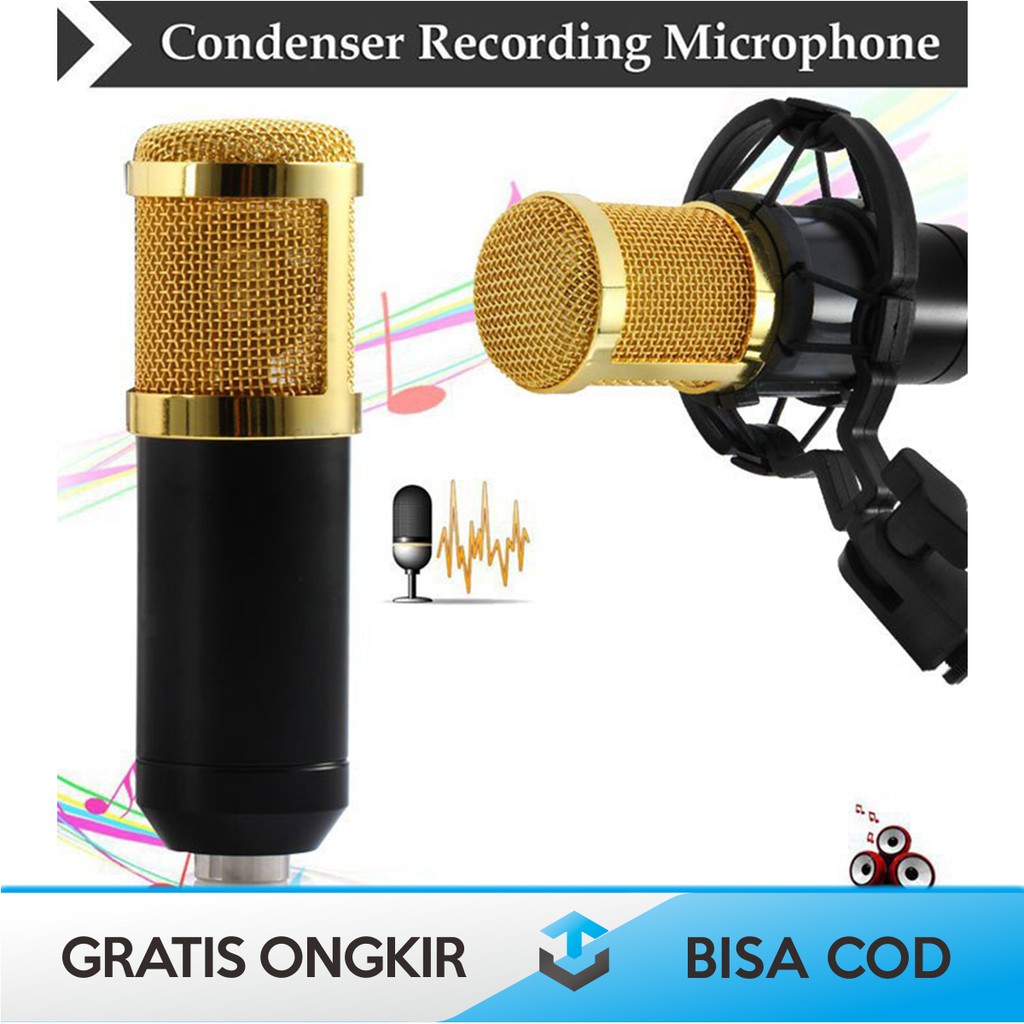 PAKET MIKROFON REKAMAN CONDENSER BM 800 UNTUK YOUTUBER - PAKET MICROPHONE BM 800 FULL SET RECODER