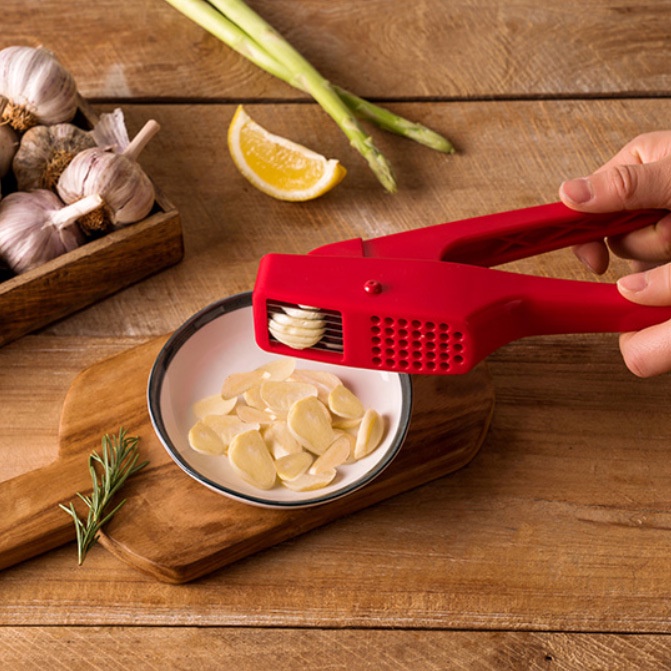 Hot Sale/Kitchen Garlic Press/Professional 2in1 Pengiris Bawang Putih Cincang Dan Bawang Putih/Easy Clean Garlic Press Mincer Crusher Aksesoris Dapur