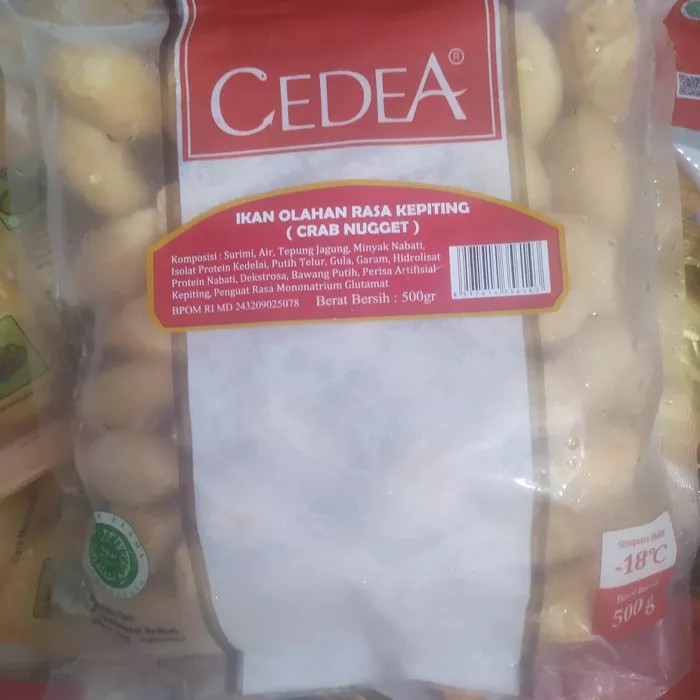 

CEDEA crab nugget ikan olahan rasa kepiting naget kepiting 500gr HALAL