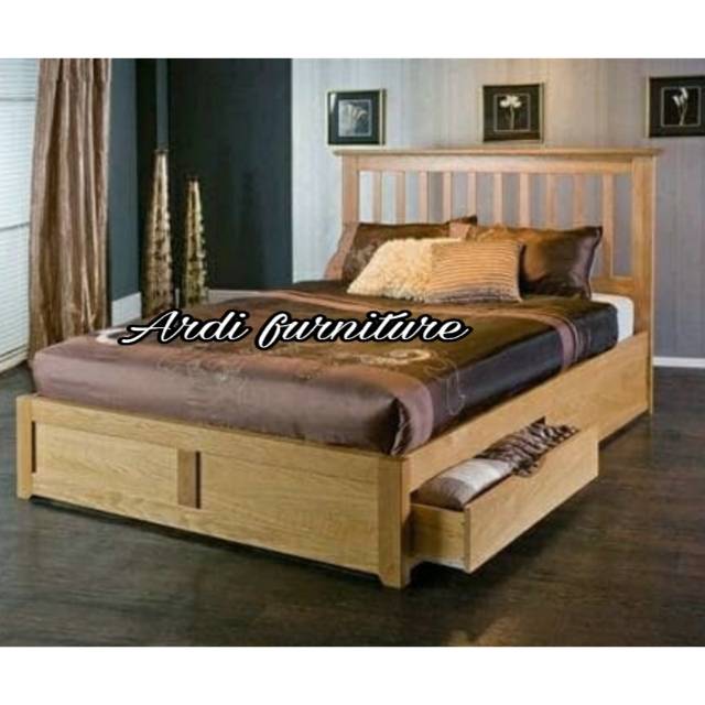 Ranjang minimalis 1 laci,divan dipan minimalis,bale,tempat tidur kayu jati meubel jepara
