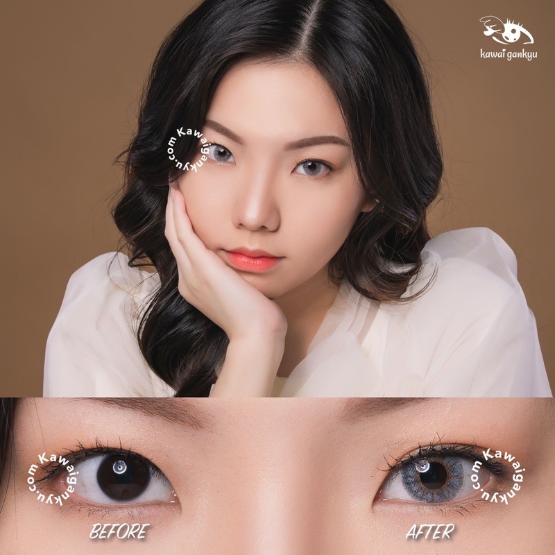 Kawai Gankyu softlens Princess anuna gray (1botol)