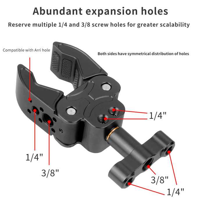 Ball Head Clamp Magic Arm Tripod Kamera 1/4 Thread