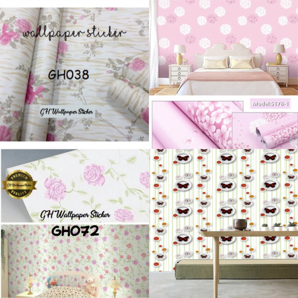 [TURUN HARGA] WALLPAPER Sticker Dinding 10m X 45cm FLASH SALE Motif Modern dan Karakter HIGH QUALITY