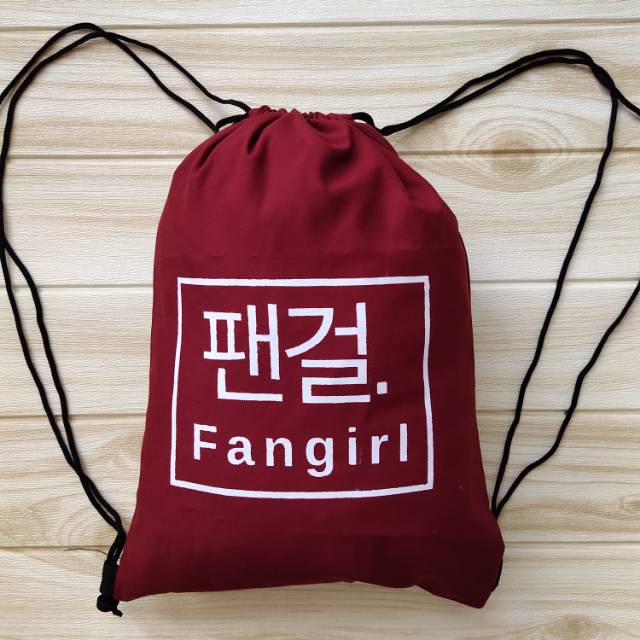 STRINGBAG TAS SERUT FAN GIRL bahan drill halus premium