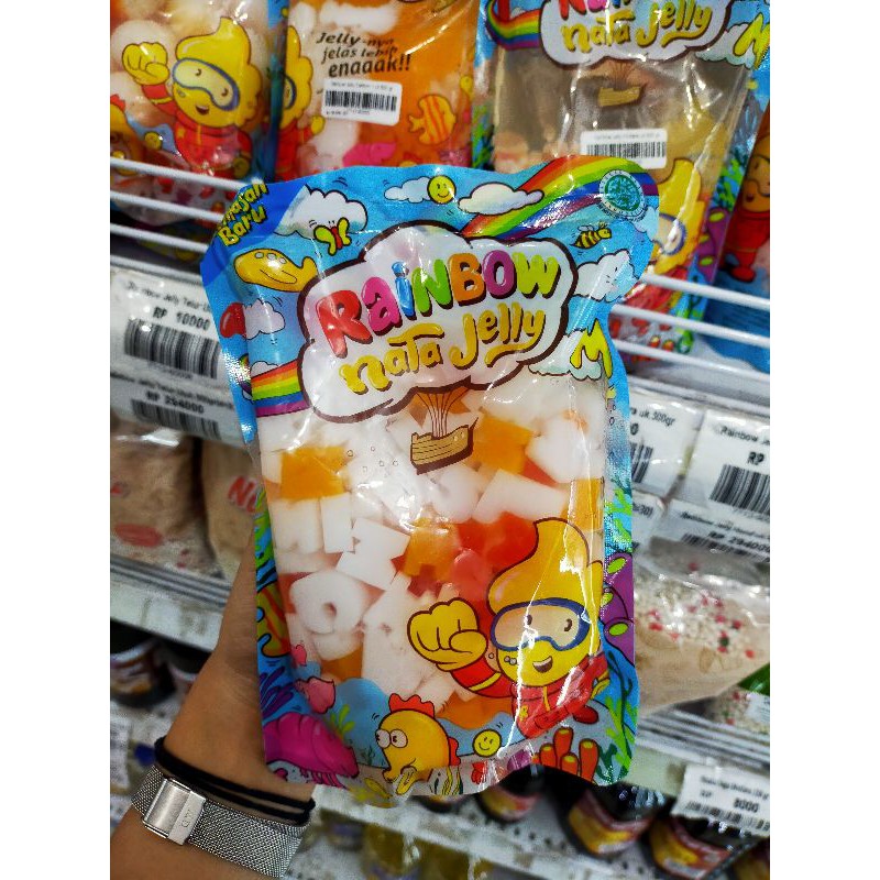 

Rainbow Nata Jelly Berbentuk Huruf ukuran 500gr