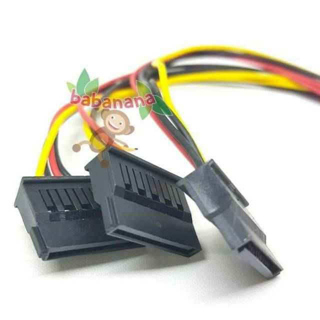 Kabel Molex to 3 Triple Sata Power Splitter HDD Cable Cabang