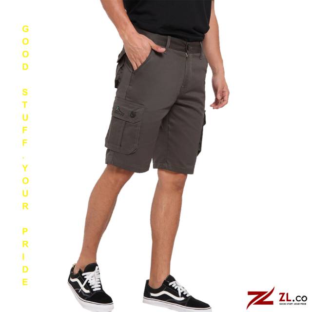 CELANA CARGO PENDEK GREY ZL.STORE