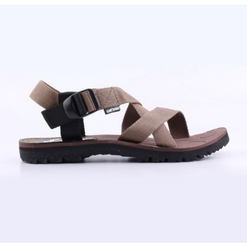 Sandal Gunung WB-Coklat Tracking Keren CZ-7 Sendal Flat Tali Murah