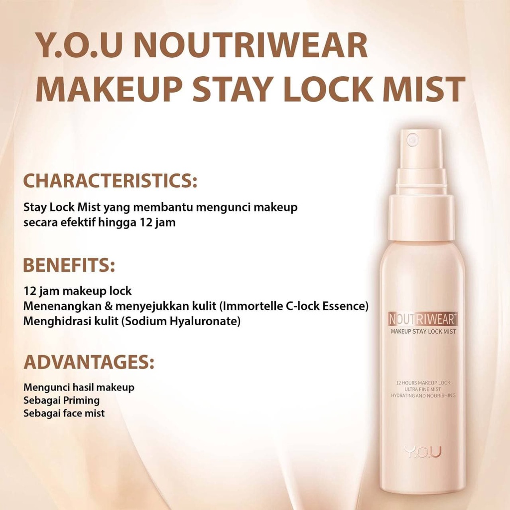 YOU NoutriWear Stay Lock Mist 55ml YOU Makeup