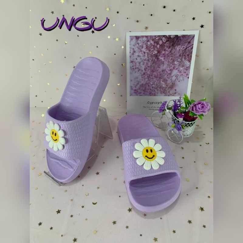 Sandal Slop Road Miniso Motif Sun Flower