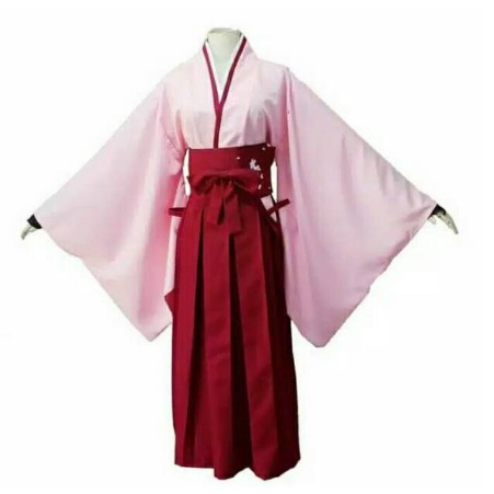 COSTUME SABER OKITA YUKATA HAKAMA JEPANG SABLON