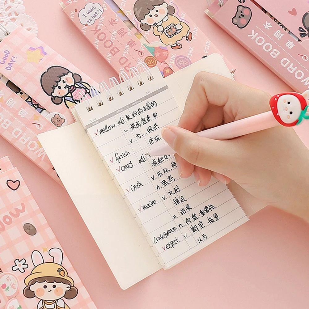 Lanfy Buku Kata Portable Kawaii Memo Pad Mini Tulisan Pads Binder Book Buku Kosa Kata