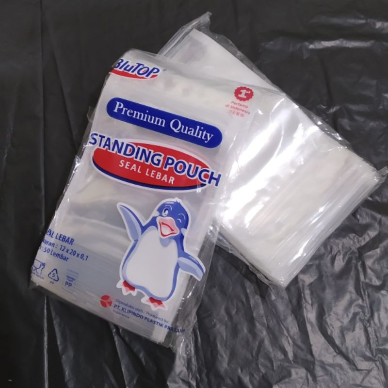 standing pouch uk 12x20 isi | plastik klip berdiri | isi 50pcs