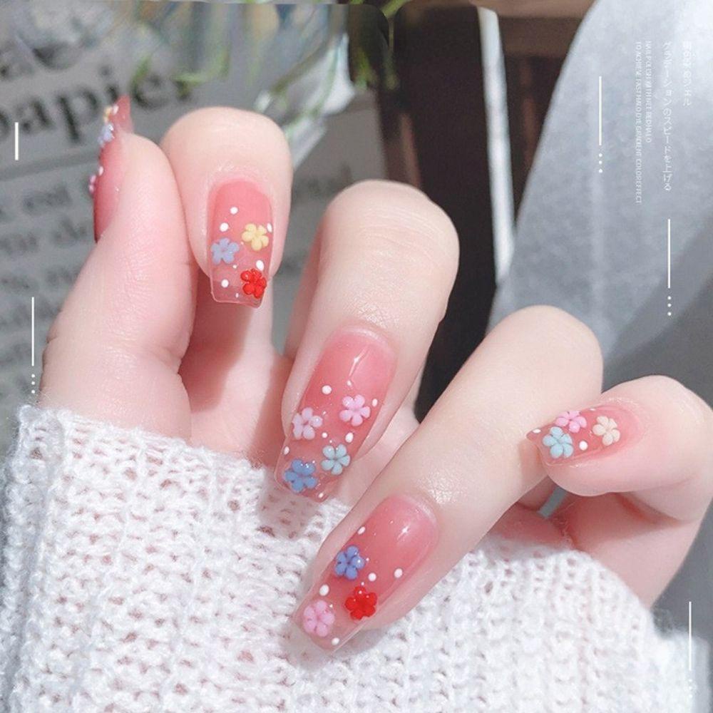 AUGUSTINA Agustina Paku Charms Resin Bunga Nail Beauty Hiasan Kuku DIY Bahan Kuku 3D Dekorasi Kuku