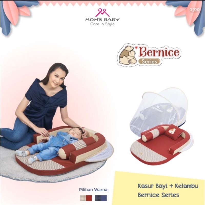 [Moms Baby]  kasur Kolam Bayi + Kelambu Bernice Series