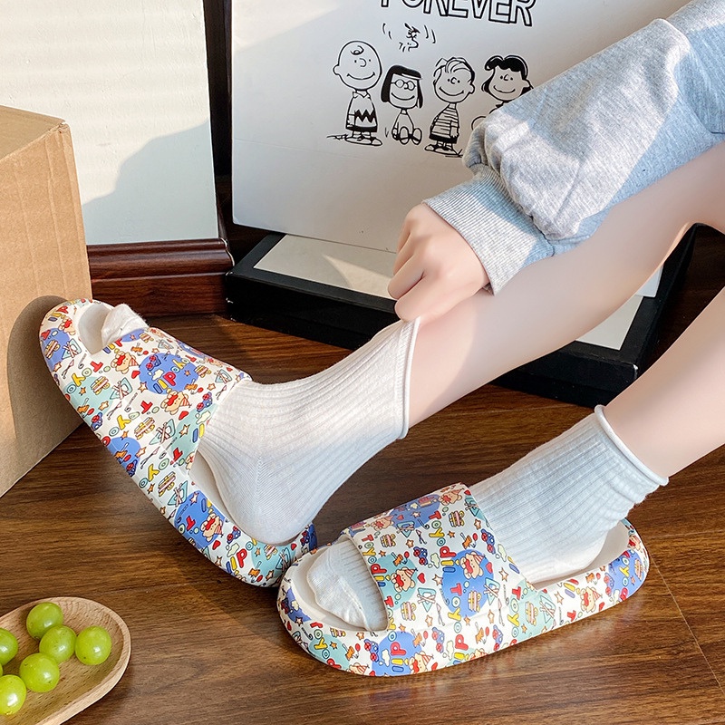 INASO Sandal Karet Wanita Sandal Jelly Wanita Sandal Selop Karet Wanita Sandal Karakter Jelly HSN107