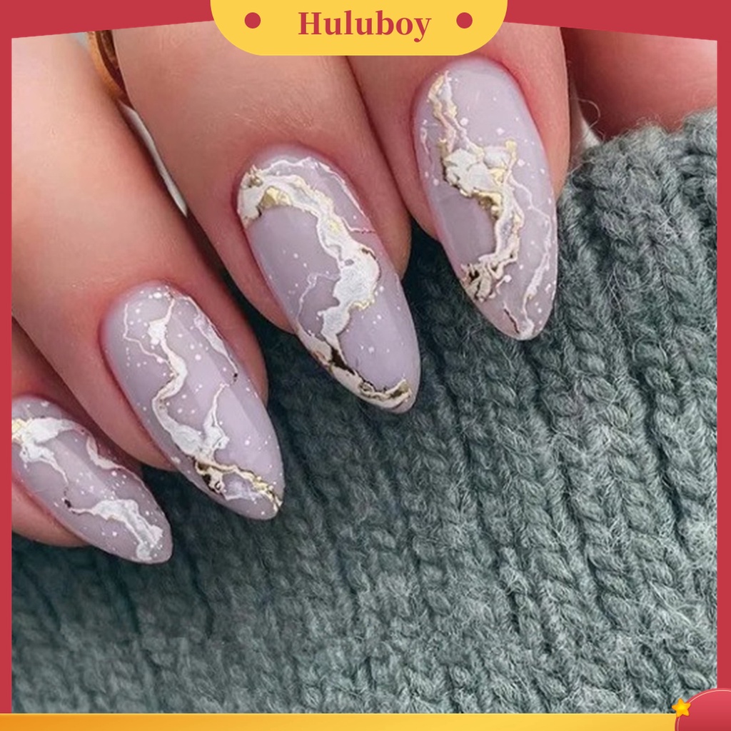 Huluboy Huluboy♡   Stiker Kuku 3D Dengan Perekat Untuk Manicure