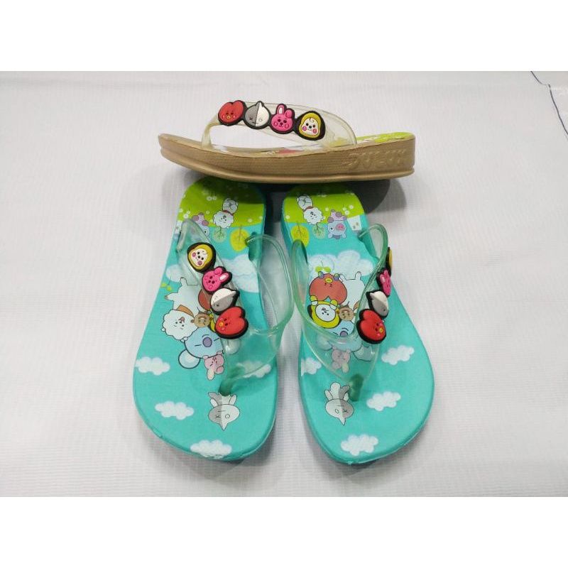 sandal anak perempuan karet dulux 236 Elmo