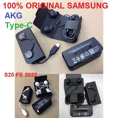 SAMSUNG Headset Earphone Galaxy S20 FE 2022 AKG Type-C Original - Hitam