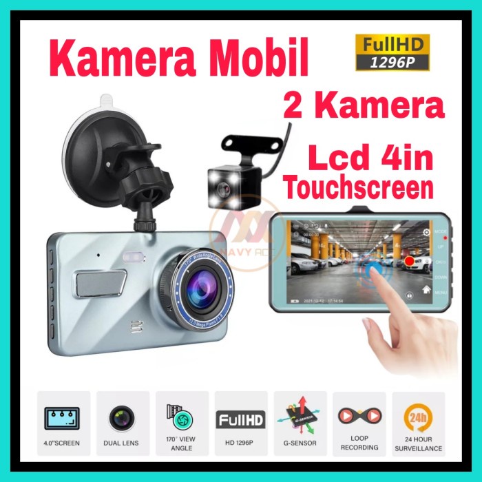 NA - KAMERA MOBIL LCD 4in TOUCHSCREEN 2 KAMERA NIGHT VISION V3S