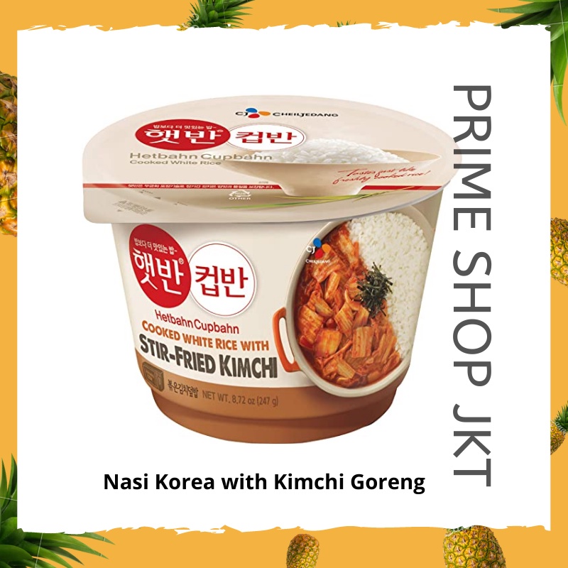 Cj Hetbahn Nasi Instan Korea dengan Kimchi Goreng 247 gr Instan Rice Travel
