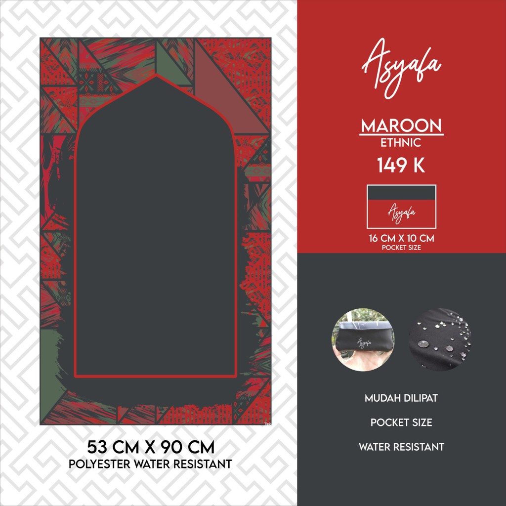 Sajadah Travel Lipat Kecil Simple Ukuran Saku Portable Sajadah Travel Lipat Kecil Simple Ukuran Saku Portable
