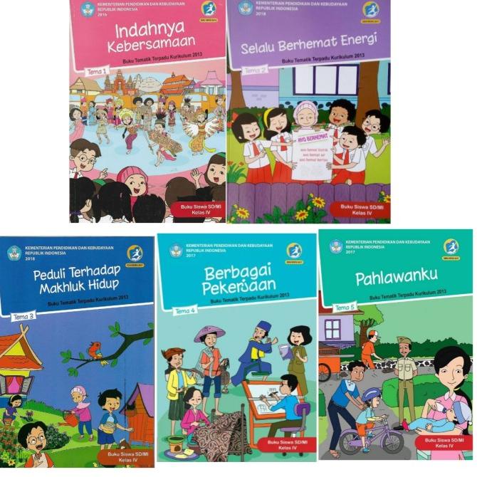 

Buku Tematik SD/MI kelas 4 Tema 1,2,3,4,5 semester 1