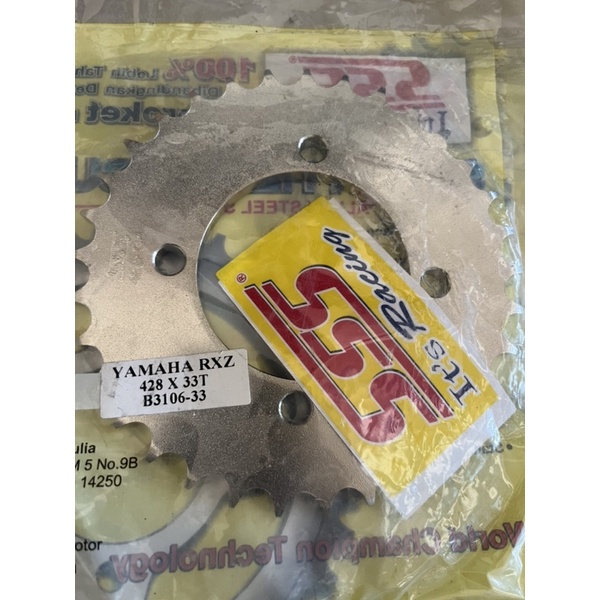 GEAR BELAKANG YAMAHA RX KING JUPITER VEGA FIZ R MERK SSS DAN TK TEBAL 428 UKURAN 32 33 34 35 36