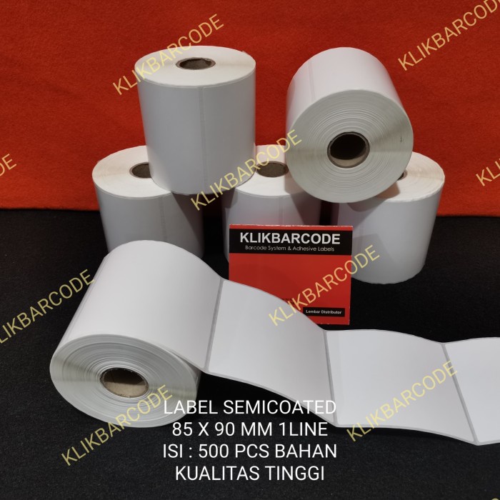 

LABEL BARCODE 85X90MM ISI REAL 500 PCS SEMICOATED 85 X 90 1LINE