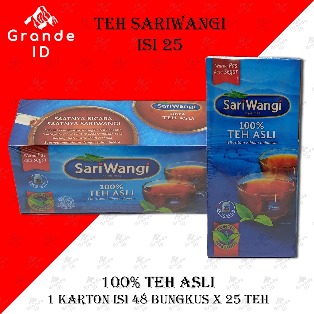 

TEH SARIWANGI CELUP ISI 25 TEA BAG