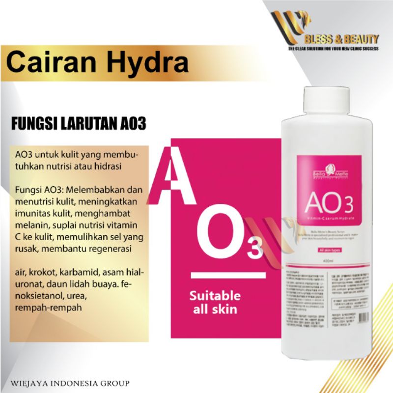 Serum Hydra Peel Cairan Hydrapeel Facial Termurah AS1 AO3 SA2 Oxygen Spray Dermabrasion Original 400ml