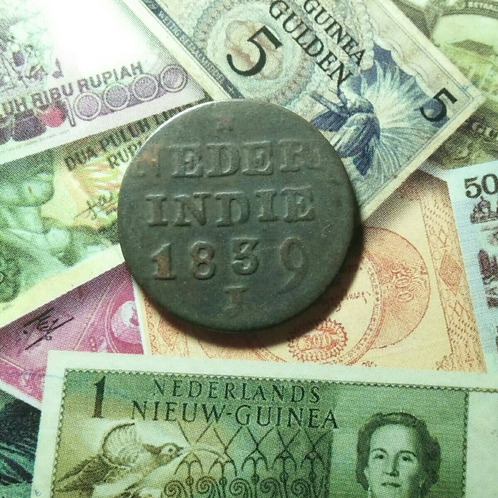 Exc 012 - Koin 1 Cent Nederl Indie 1839 J