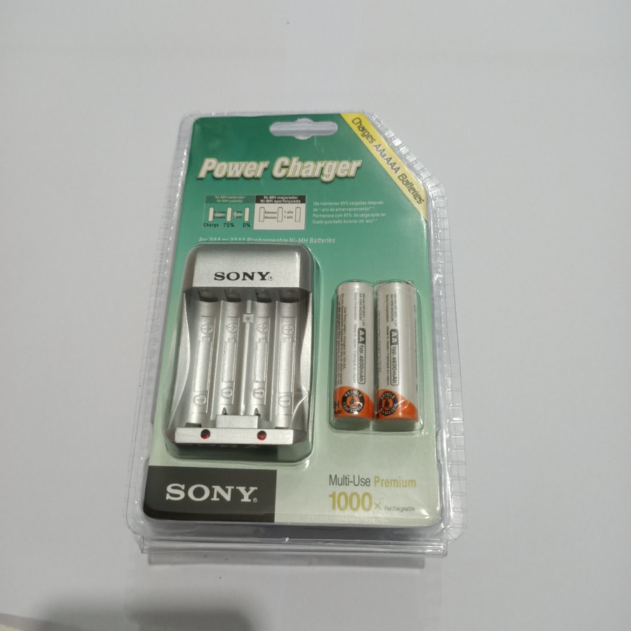 caharger Batre Sony AA/AAA original charger + batre AA ( 2 pcs ) casan batre sony murah grosir