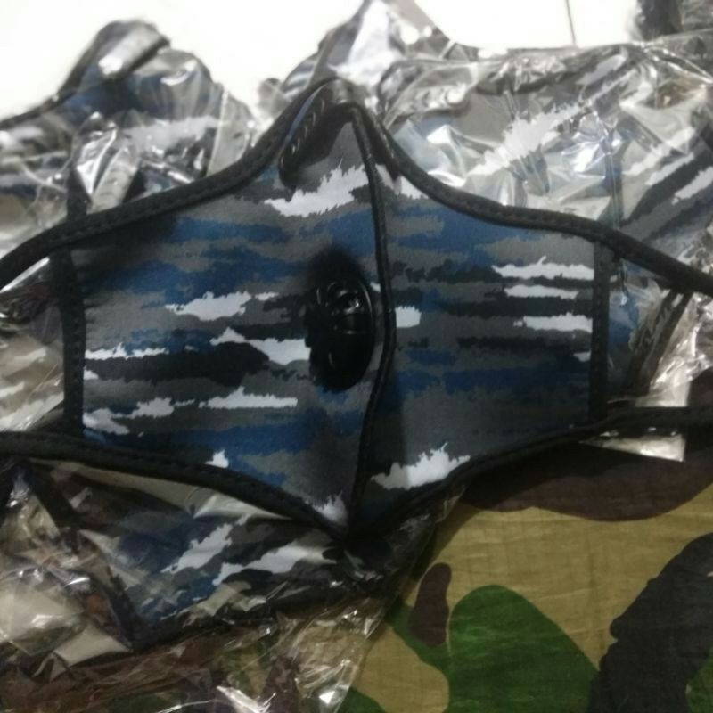 Masker Spandex Filter Loreng KRI/Layar Model Tali Kun