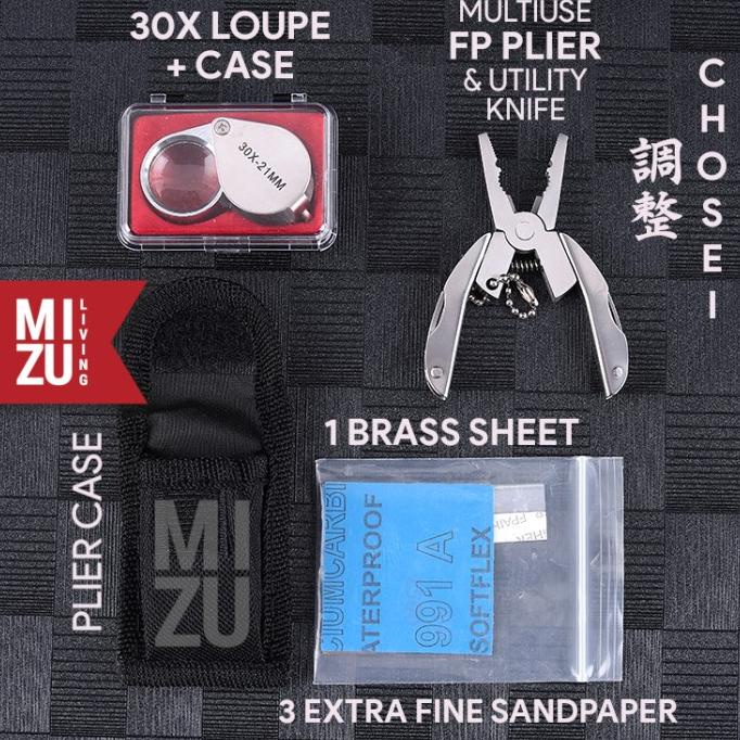 

MIZU CHOSEI FOUNTAIN PEN REPAIR & TUNING SET Plier Loupe Sandpaper