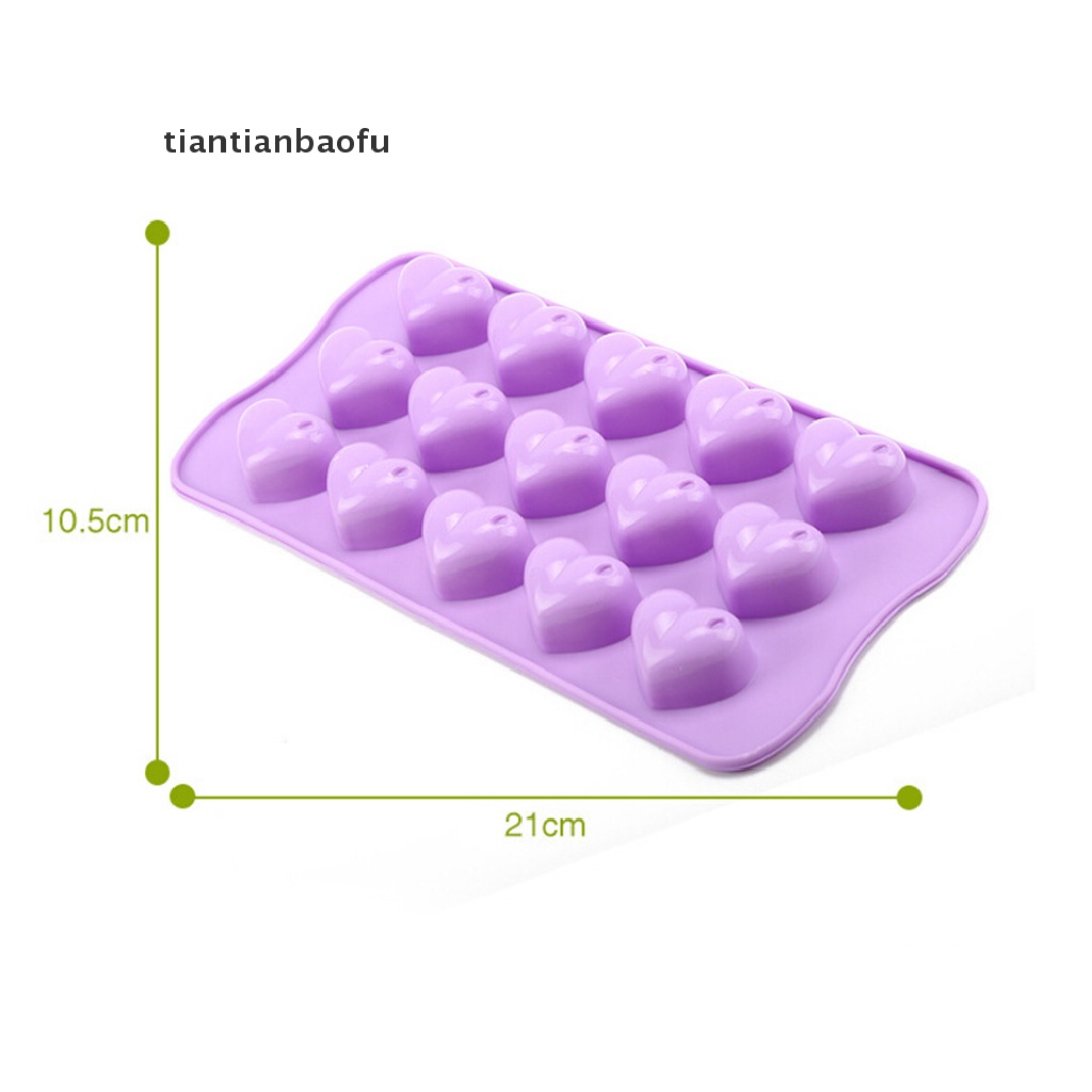 [tiantianbaofu] New Heart Silicone Fondant Mould Cake Candy Jelly Chocolate Muffin Baking Mold Boutique