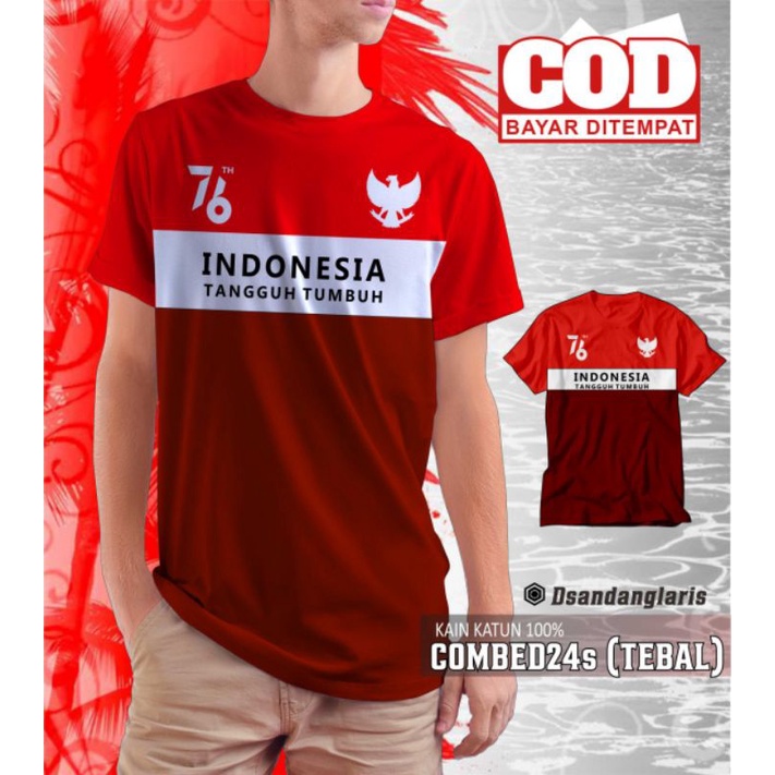 KAOS 17 AGUSTUS KAOS INDONESIA PREMIUM FASHION PRIA