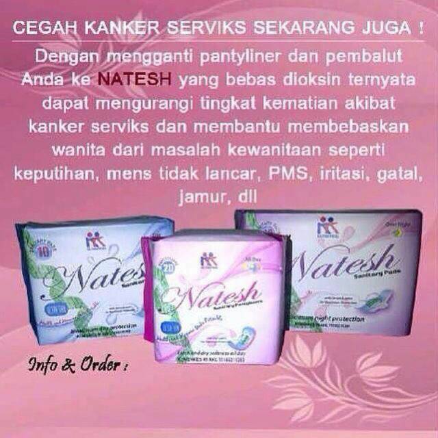 Natesh panty liner dan pembalut