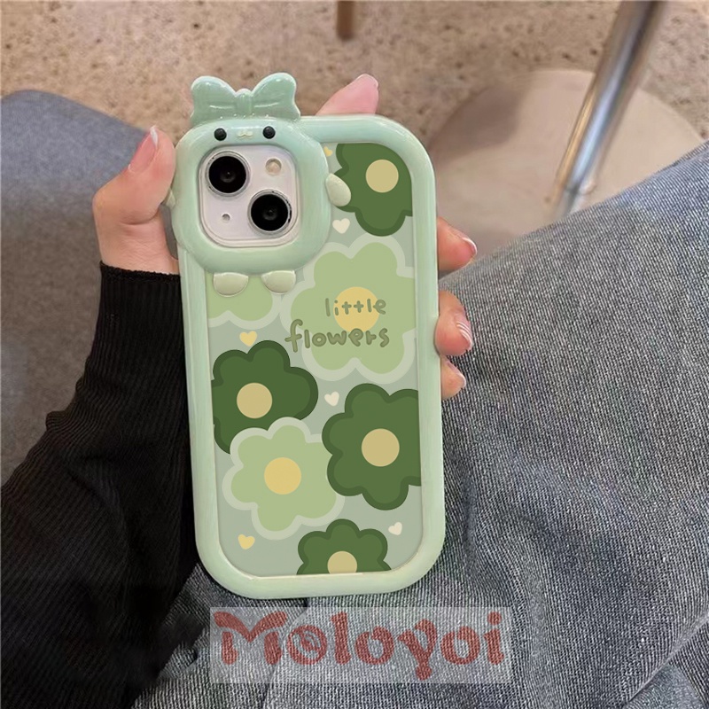 Soft Case TPU Motif Kartun Bunga 3D Untuk iPhone 7plus XR 11 12 13 14 Pro MAX 7 8 6 6S 14 Plus 8plus X XS MAX SE