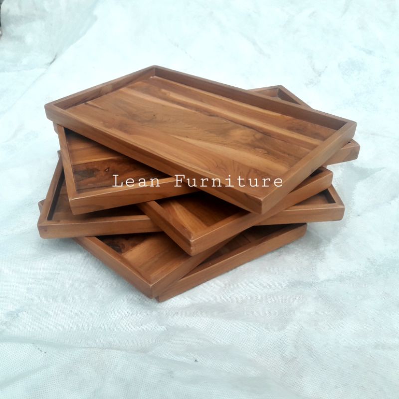 Jual Nampan Kayu Jati Minimalis X Cm Nampan Kopi Shopee Indonesia