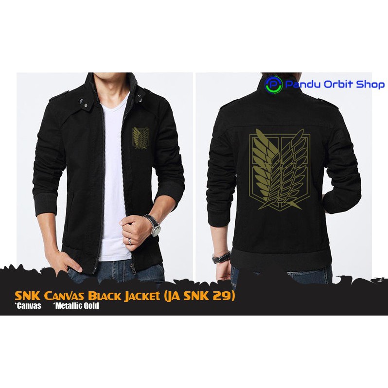 Jaket Snk Canvas Black - JA SNK 29