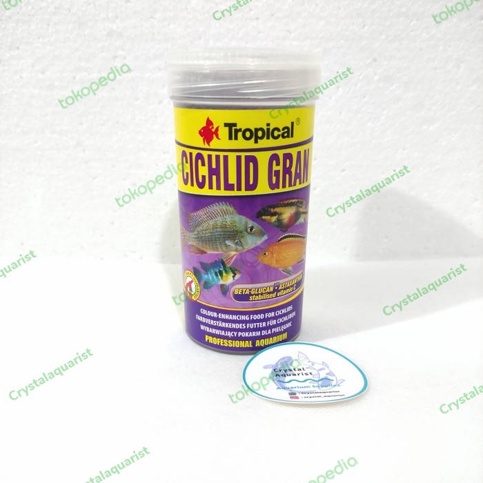 Pelet Ikan Cichlid Tropical Cichlid Gran 250 ML Untuk Ikan Cichlid