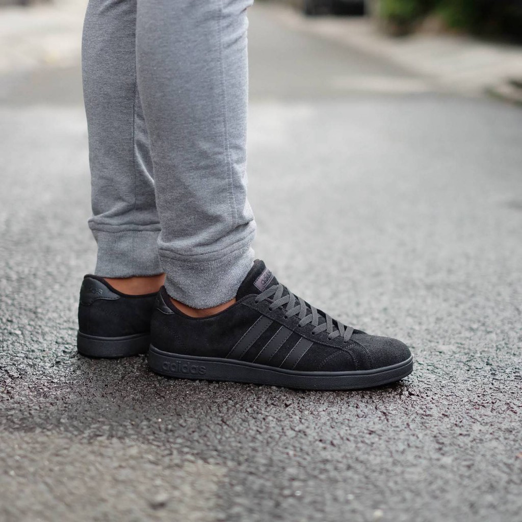 ADIDAS BASELINE SUEDE ALL BLACK