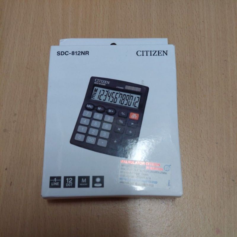 

Kalkulator Citizen SDC-812NR 12 Digit / Calculator Citizen 12Digit