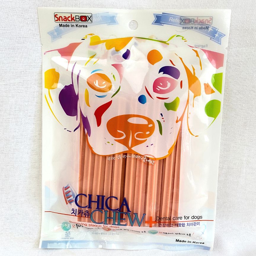 

CHICA Snack Anjing Dental Chew Removing tartar Gum STRAWBERRY 120g